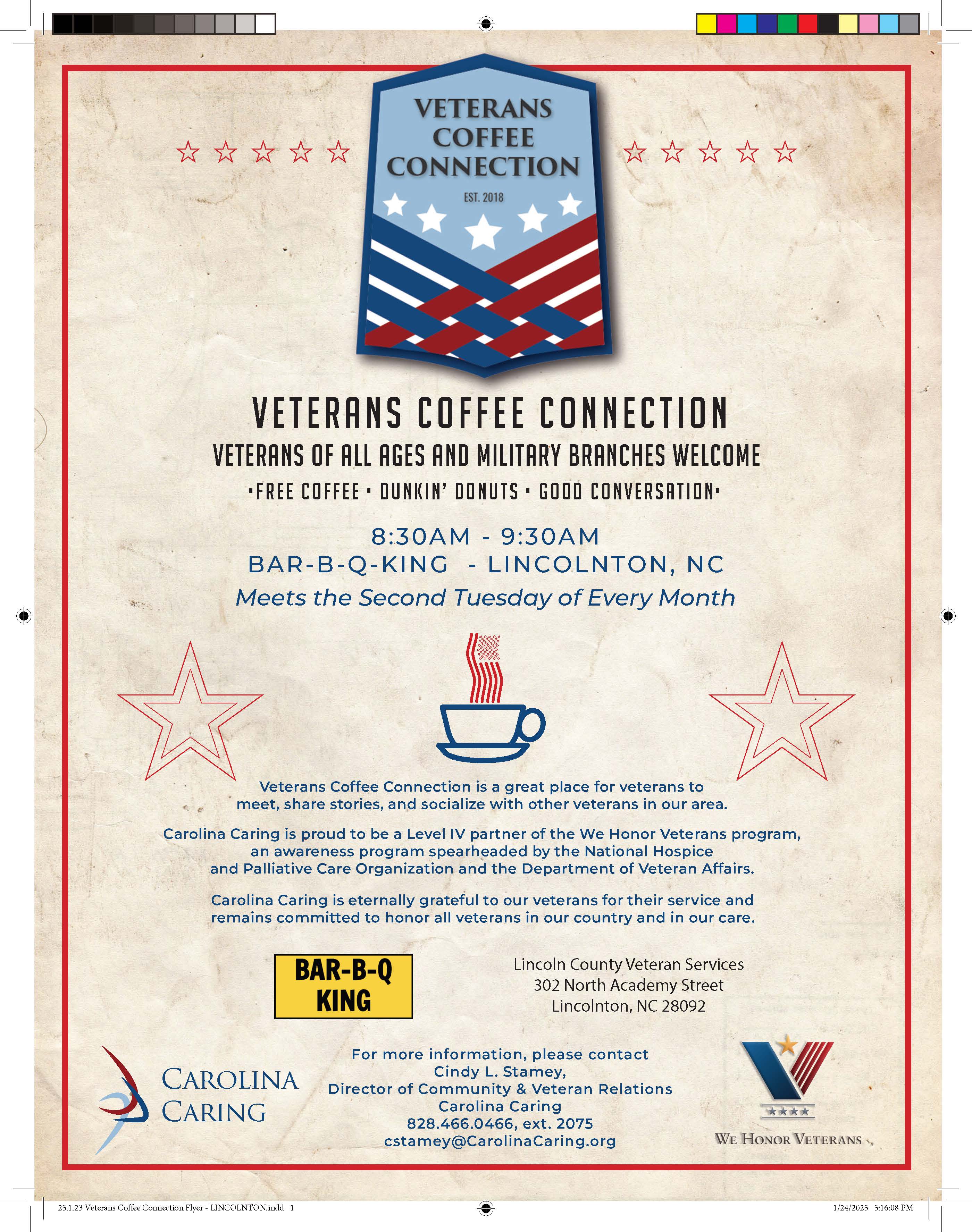 Flyer - Coffee with Veterans
